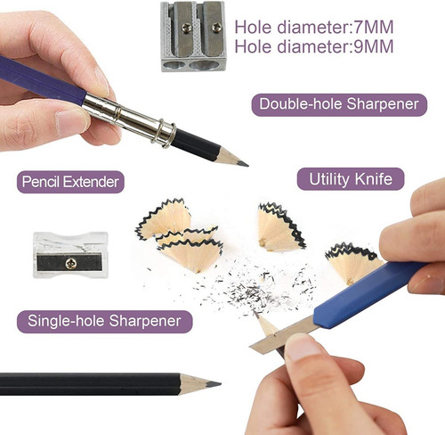 Imagen 2 de 5 de Kit De Dibujo Profesional + Estuche 34 Piezas