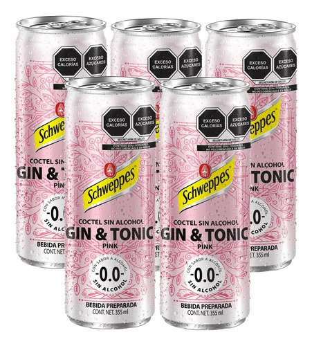 Gin & Tonic Cóctel Sin Alcohol Bebida Alternativa Schweppes