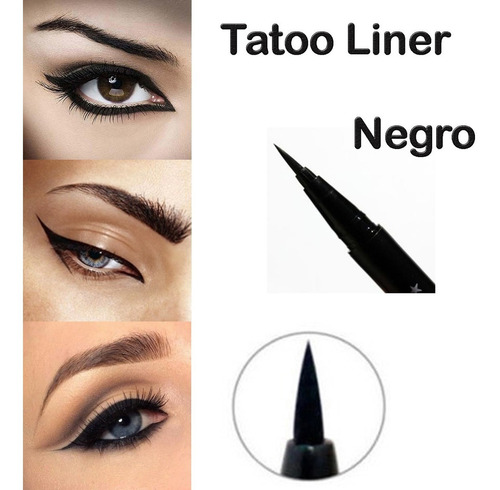 Delineador Para Ojos Fibra Tatoo Liner Waterproof Negro #1