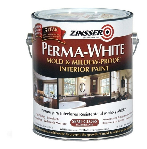 Pintura Vinilica  Semi Glos Zinsser Antihongo Y Moho 3.785 L