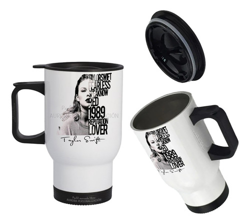 Mug Vaso Termico Viajero Para Carro Taylor Swift Pop 01