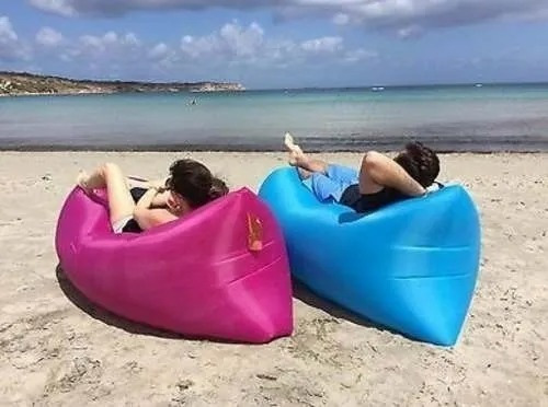 Imagen 4 de 7 de Sillón Puff Inflable Reforzado Tumbona Fiacuchi Original Vg