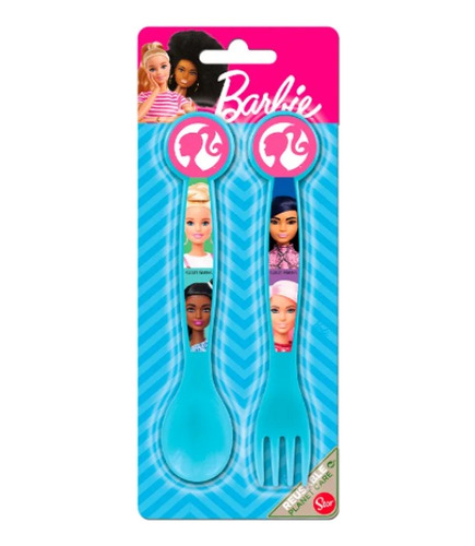 Set 2 Cubiertos Infantiles - Barbie