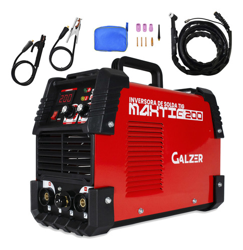 Solda Tig Mma Alta Frequência Arco Sem Riscar 200a 220v Gz1