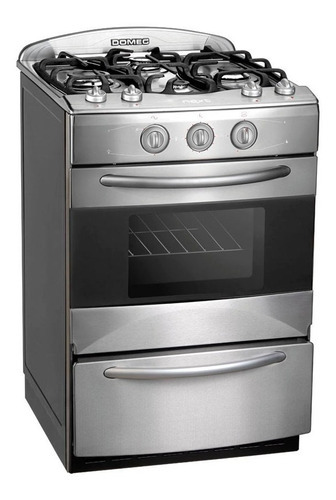 Cocina Domec Next Line Acero Inox Luz Encendido 4q 56cm Color Acero inoxidable