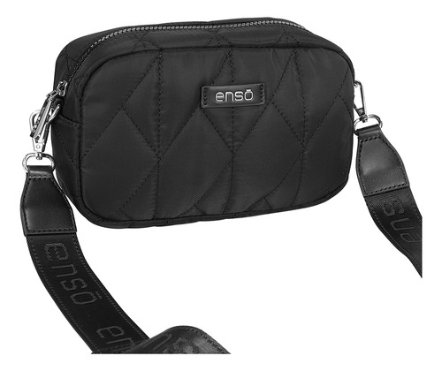 Bolsa Crossbody Enso Mujer Eb244116cbb Negro Acabado de los herrajes Níquel Diseño de la tela Liso