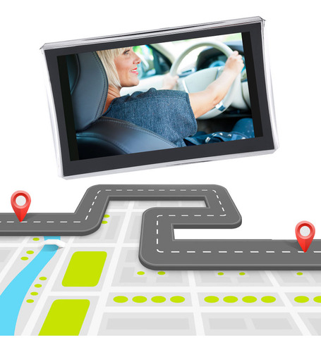 Navegador De Coche Con Pantalla Táctil De 7 Pulgadas, Gps, B