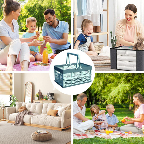 Canasta Plegable Con Asas Para Compras