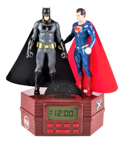 Radio/ Reloj  D C Comics Superman & Batman Superheroes Niños