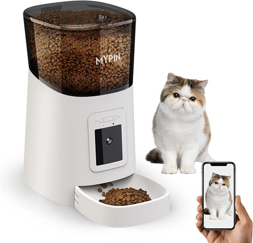 Alimentador Automático Para Mascotas Con Cámara