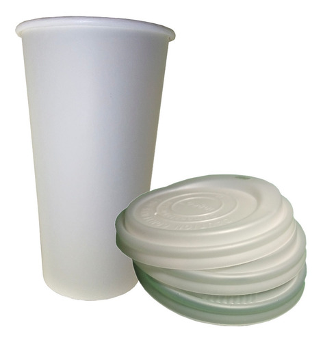 Imagen 1 de 5 de 50 Vasos 20 Oz. Con Tapa Para Café Biodegradable Papel Pla