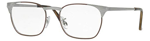 Ray-ban 0rx6386 51mm Gunmetal/brown One Awm3x