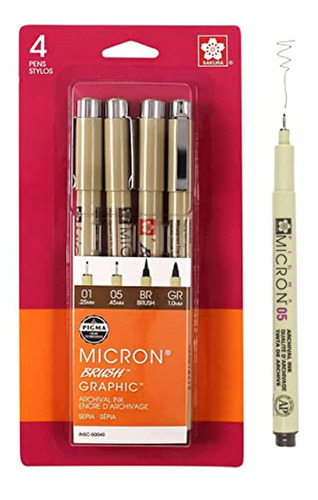 Dibujo - Sakura Pigma 50040 Blister Micron Tinta Conjunto De