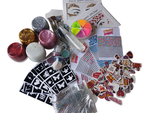Combo Stand Completo Glitter Bar Brillos Strass Tatus