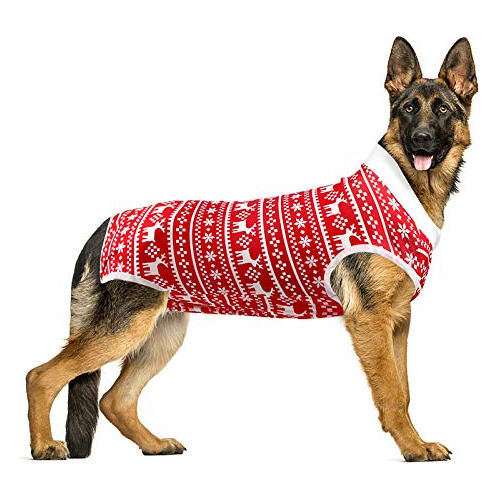 Christmas Costumes Clothes Dog Suit Dog Surgical Recove...