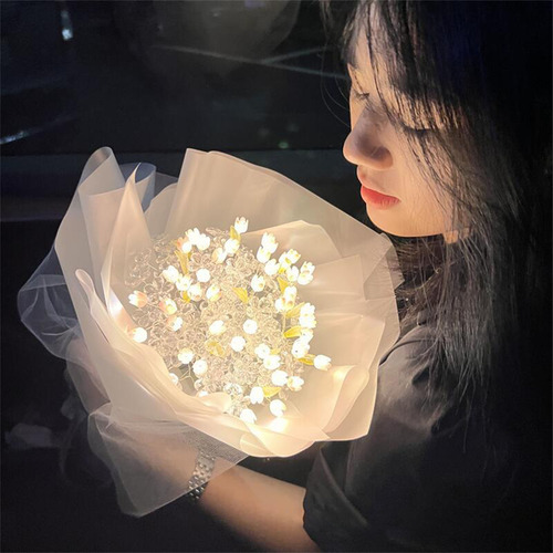 Tulip Glowing Bouquet Light Strip Diy Handcraft Beautiful