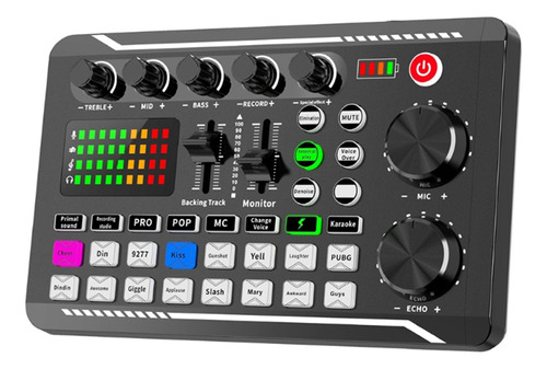 Placa De Som F998 Som De Microfone Interface De Áudio Mixer