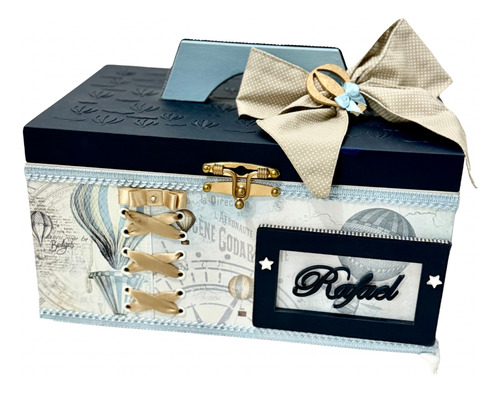 Caixa Em Mdf Personalizada/farmacia/bebe/remedio/luxo/azul