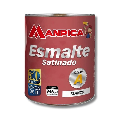 Esmalte Satinado Blanco De Galon Manpica 