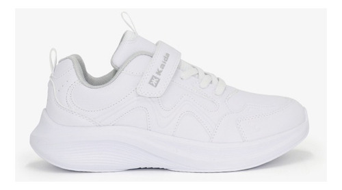 Zapatillas Escolares De Niños Kaida Kd25q1-01b Blanco Plomo