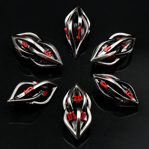 Game Dice D20 D12 D8 D6 Para Dnd Metal Dice Set Rpg Para Jog