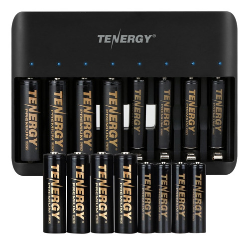 Tenergy Tn477u - Cargador Rapido De 8 Bahias Para Baterias R
