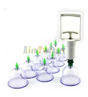 Set Vacuum Cupping Para Masajeador L 12 Ventosas