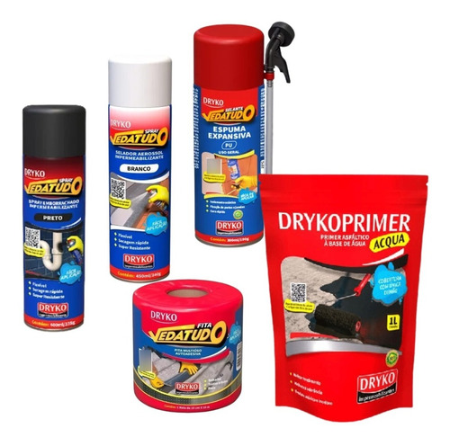 Kit Completo Com Spray Vedatudo/primer/fita E Selante Dryko