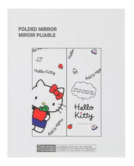 Espejo Plegable Maquillaje Hello Kitty Sanrio Miniso