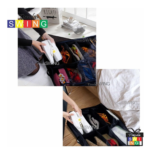Imagen 8 de 9 de Organizador De Zapatos Bajo Cama 12 Pares Tapa Transparente