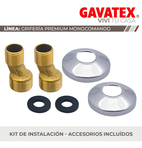 Grifería Monocomando Pico Largo Cocina Lavadero Pared Gx