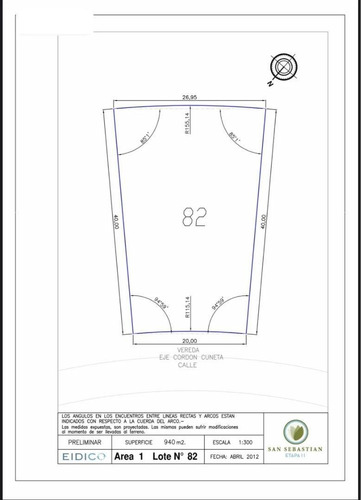 Imagen 5 de 5 de San Beastian Area 1 Lote Interno