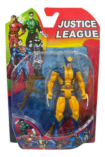 Muñeco Wolverine Justice League Articulado + Accesorios