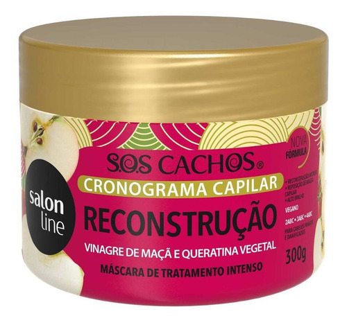 Cronograma Capilar Reconstrução S.o.s Cachos Salon Line 300g