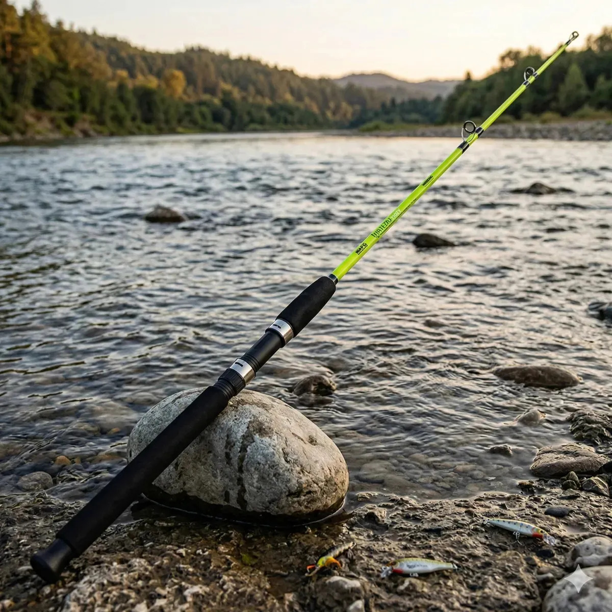 Caña 2 Tramos Waterdog Iguazu 2.10m Grafito Pesca Variada Amarillo