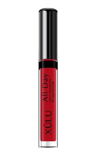 Imagen 1 de 3 de Labial Larga Duracion Intransferible All Day Rojo