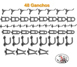 Comprar Kit 48 Ganchos Plástico Para Painel Ferramentas Cinza Mohr no Mercado Livre