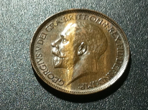   Moneda Gran Bretaña Impecable Rey George V 1912  Joya