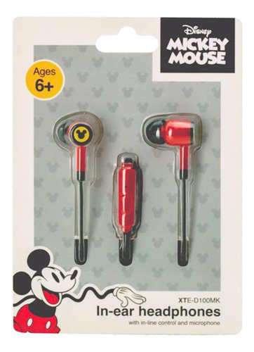 Audífonos In Ear Con Micrófono - Mickey Mouse De Disney