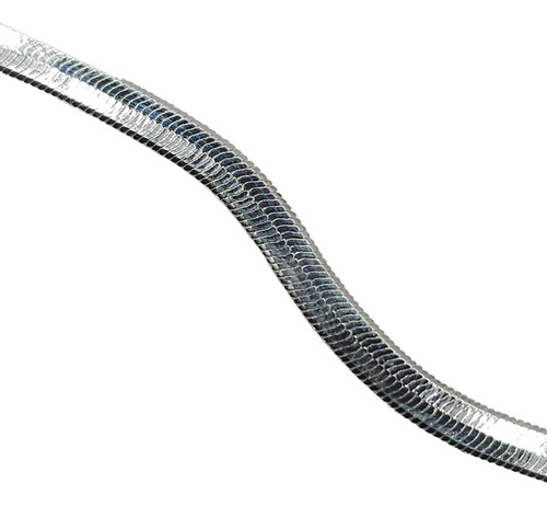 Collar Plano Chapado De Plata De 4mm X 60cms Color Plateado
