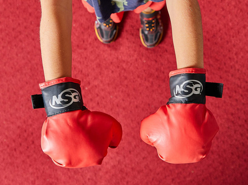 Nsg Jr. Set Boxeo Deportes, Rojo/negro
