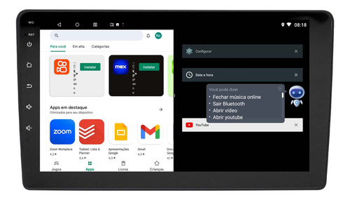Central Multimidia Etios 12/19 Android 14 2gb Carplay Voz 9p