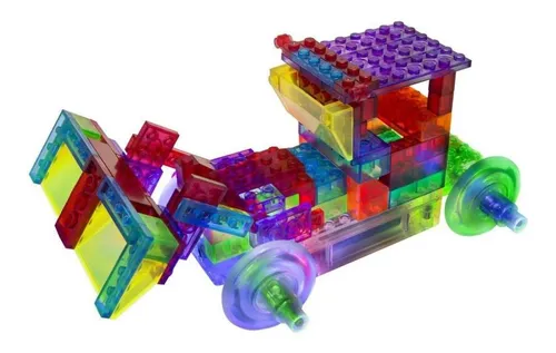 Bloco De Montar Tipo Lego Escavadeira 8 Em 1 Laser Pegs