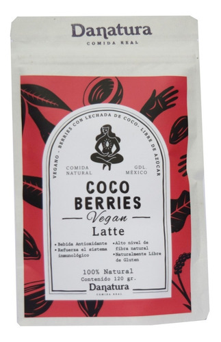 Latte Vegano De Coco Con Berries