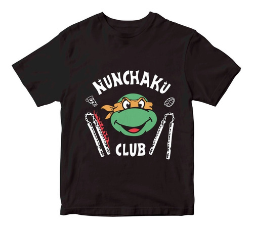 Playera Nunchaku Club Tortugas Ninja Michelangelo