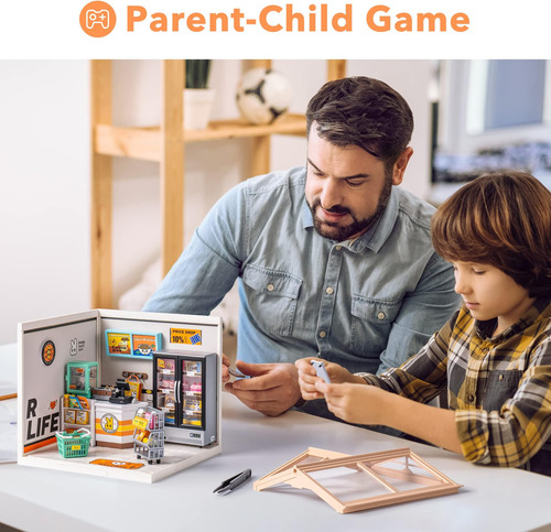 Robotime Kit De Casa De Muñecas En Miniatura Para Niñas, Min