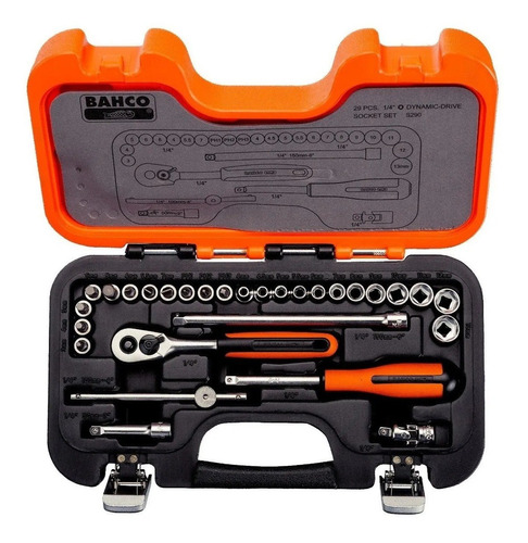 Set Juego Bahco Bocallaves Y Tubos Encastre 1/4'' 29 Pz S290