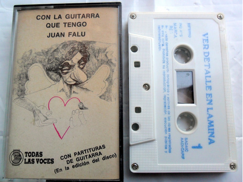 Juan Falu - Con La Guitarra Que Tengo * Casete 1º Ed 1986 Ex