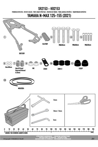 Imagen 3 de 7 de Soporte Baul Trasero Givi Yamaha Nmax 155 Moto Delta