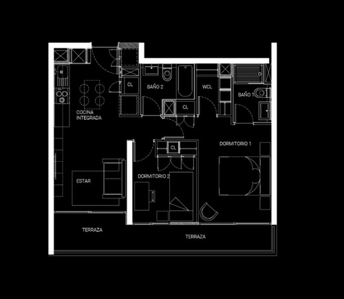 Sin Comisión Moderno Dpto 2d 2b Seminuevo Vista Despejada
